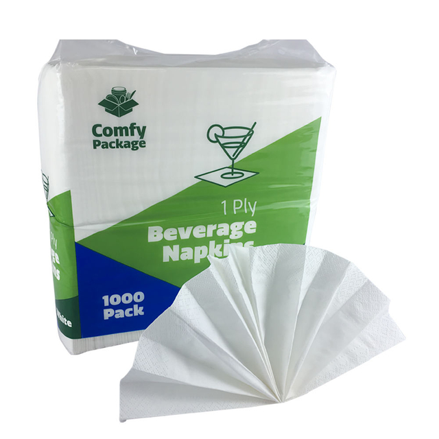 Servilletas sanitarias de mesa de marca Servilletas de papel y servilletas Servilletas de cóctel BLANCO con bolsa de Filipinas de iones negativos