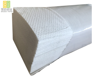 Pulpa de madera ecológica, 2 capas, en relieve, pliegue m, toallas de papel comerciales de un solo pliegue, pañuelos de mano con alta calidad en China