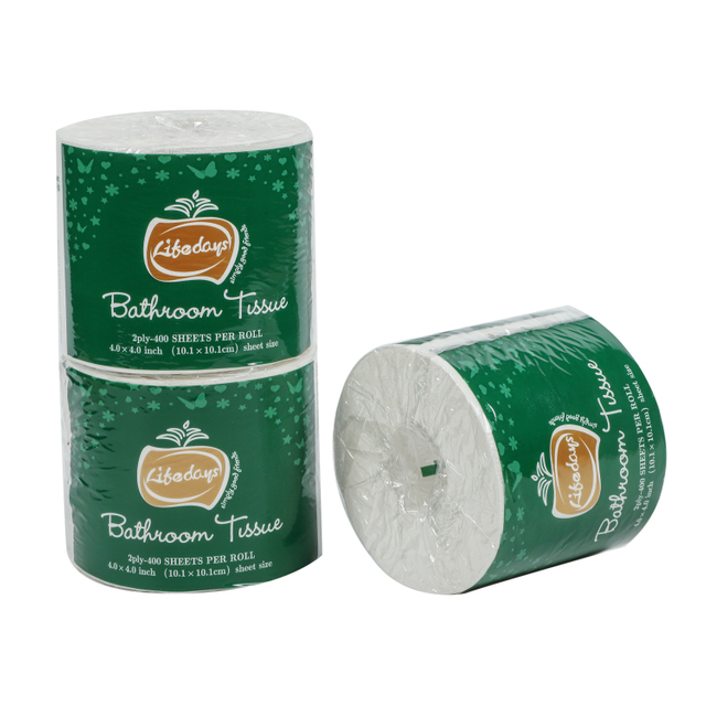 Pulpa de madera virgen ecológica de buena calidad 2PLE Papel higiénico