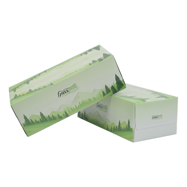 Venta caliente con patrón 2 capas de 19*20 cm Caja de tejido facial para el hogar