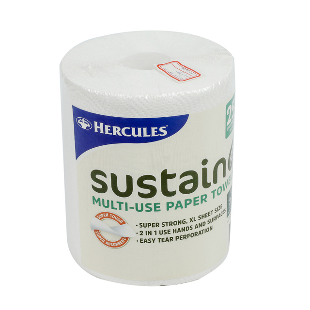 Tisco de rollo de cocina de 2 capas de alta calidad para uso en casa y comercial